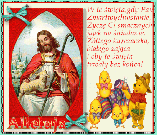 Kubuś i kurczaki składają życzenia